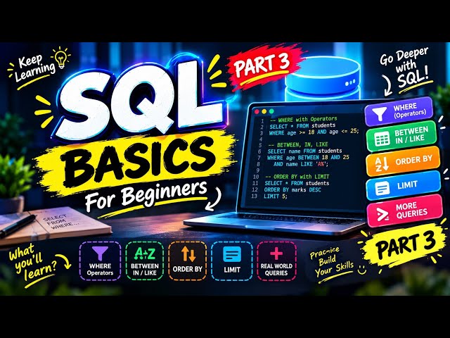 Learn SQL from ZERO to ADVANCED IN TAMIL 🔥PART - 3 |  SQL Course 