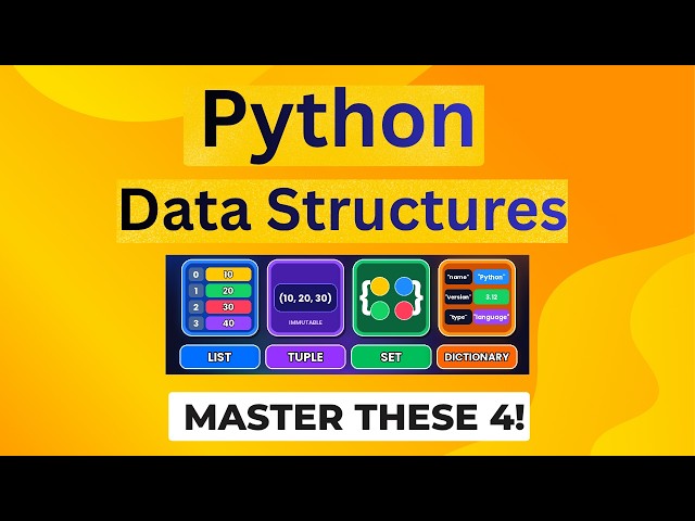 Python Data Structures Explained & Practiced | List, Tuple, Set & Dictionary |Lec 15 | AI  Course