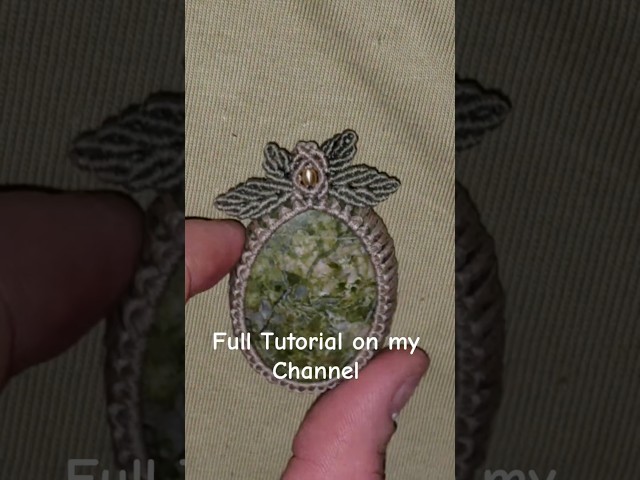 Macrame leafy pendant tutorial is now live #macramejewelry #macrame #macrametutorial #micromacrame