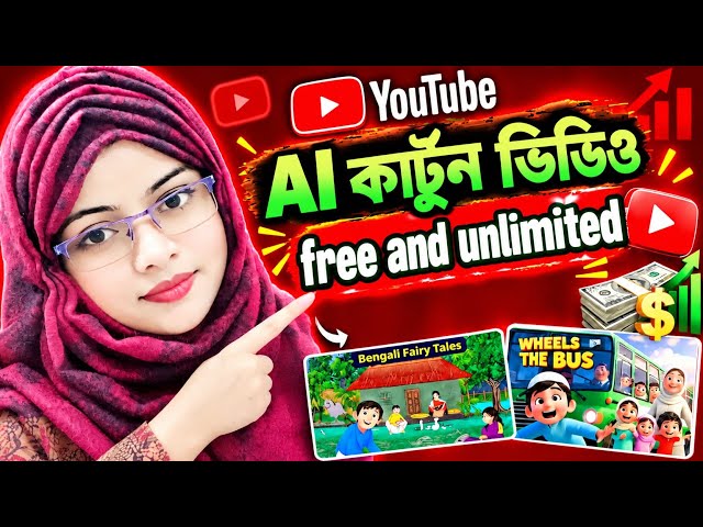Cartoon ভিডিও বানিয়ে ইনকাম| AI Cartoon Video বানানোর সম্পূর্ণ গাইড||AI Cartoon Video Tutorial bangla