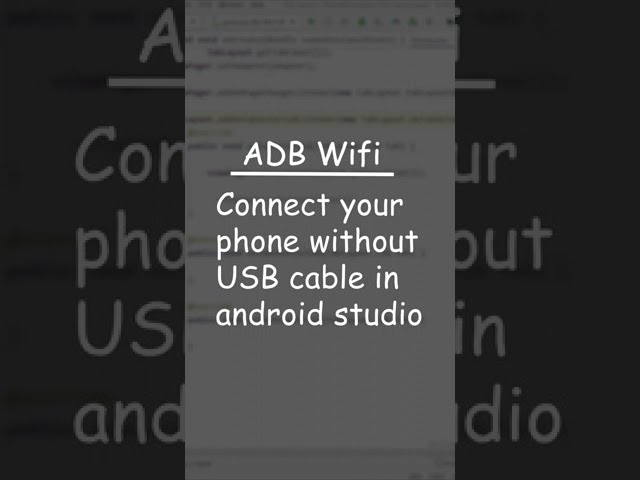 Connect your phone without USB cable in android studio | ADB Wifi | Learn android