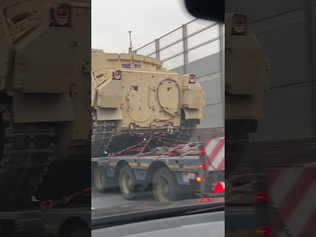 M2 Bradley on german Highway #tank #usarmy #bradley #idf #usa #bundeswehr #shorts