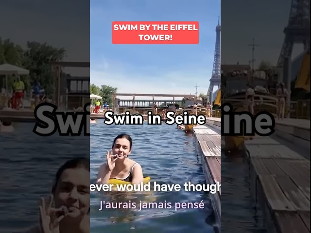 Let’s swim in the Seine? 💦🇫🇷✨ #laseine #paris #parisvlog