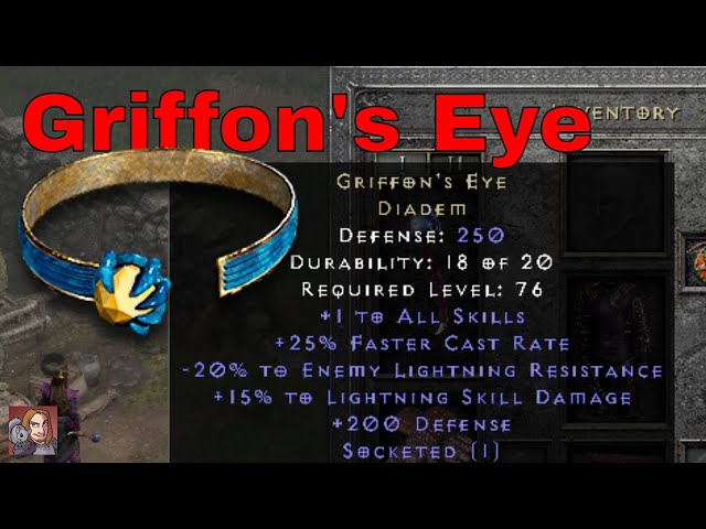 D2R Unique Items - Griffon's Eye (Diadem)