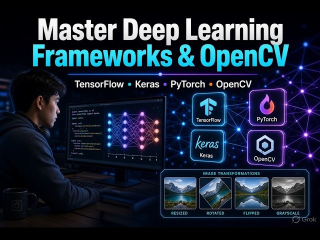 TensorFlow, Keras & PyTorch Explained + OpenCV Image Transformations | Deep Learning Hands-on