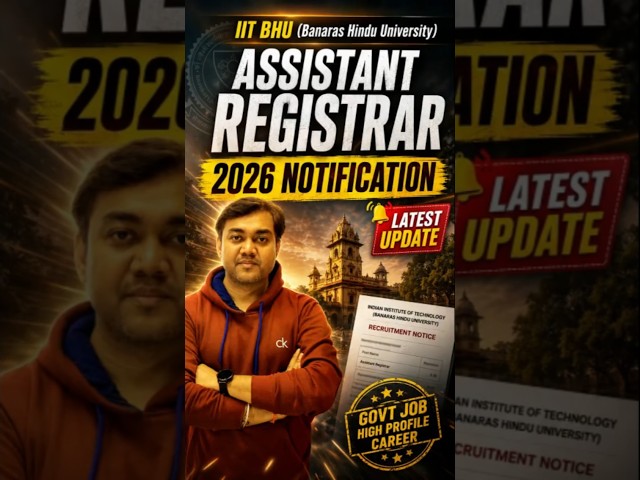 NEW ASSISTANT REGISTRAR 2026 Notification, Banaras Hindu University || Nishant eAcademy #govtjobs