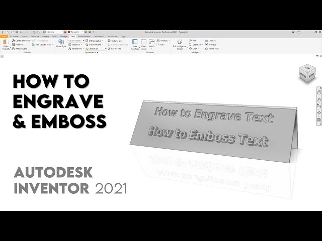 How to add 3D text | Autodesk Inventor | Tutorial