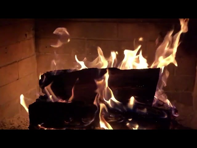🌟 Fireplace Slow motion HD 🔥 . Fireplace Video With Burning Logs & Fire Sounds