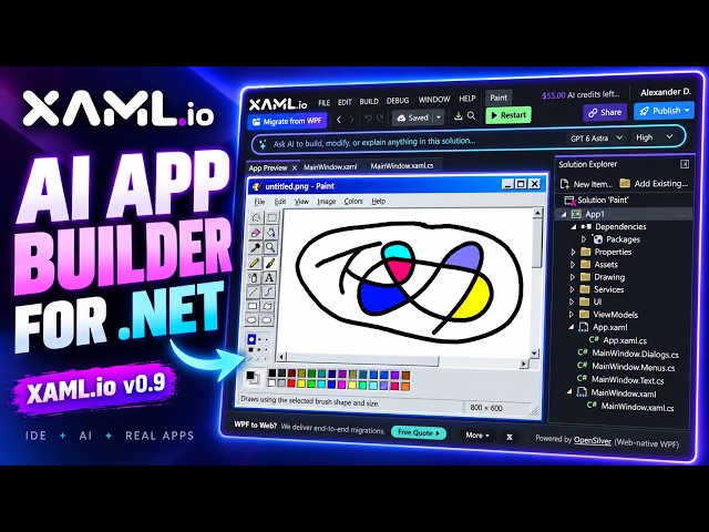 XAML.io v0.9: AI App Builder for .NET | 60-Second Demo