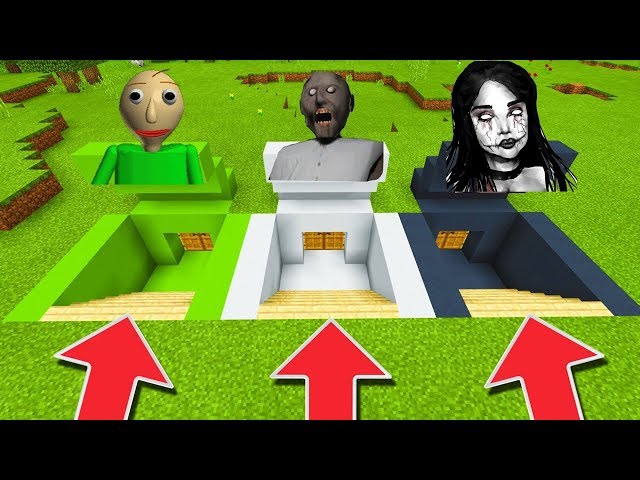 Minecraft PE : DO NOT CHOOSE THE WRONG SECRET BASE! (Creepy, Baldi's Basics & Granny)