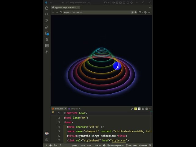 How to create Hypnotic Rings Animation pure css