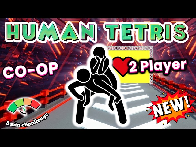 HUMAN TETRIS x 2 PLAYERS 🧩 | Immersive Interactive Warm Up | Teamwork Challenge