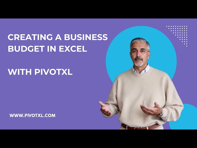 Create a Business Budget in Excel with PivotXL