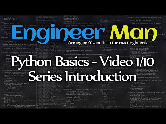 Series Introduction - Python Basics 1/10