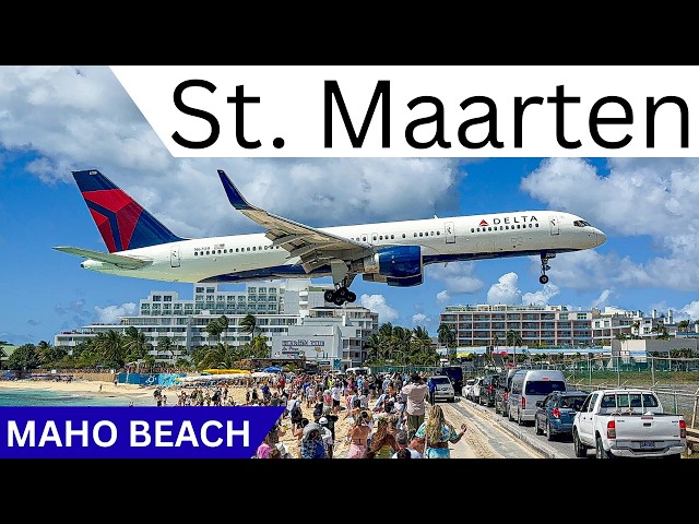INSANE Low Flying Planes at St. Martin Airport (Maho Beach)!