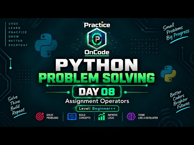 Learn Python by Solving Problems 🔥| Day 8: Assignment Operators — Part 3 | Beginner to Advanced