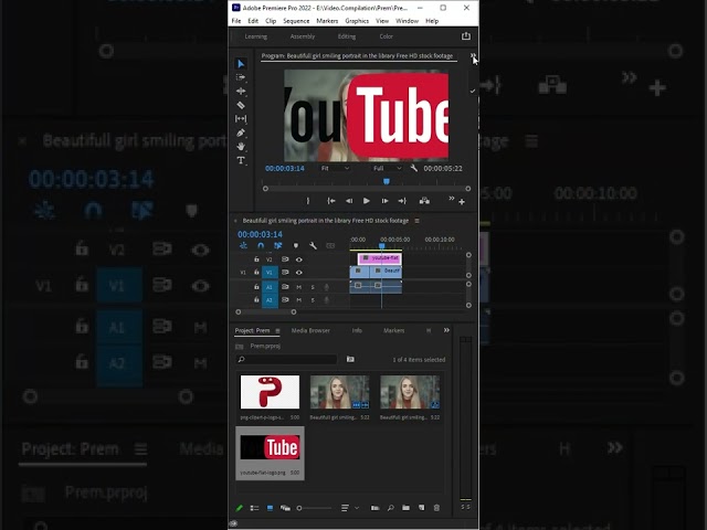 Premiere pro tutorial   How to add a logo in a video #Shorts #trending #premiere