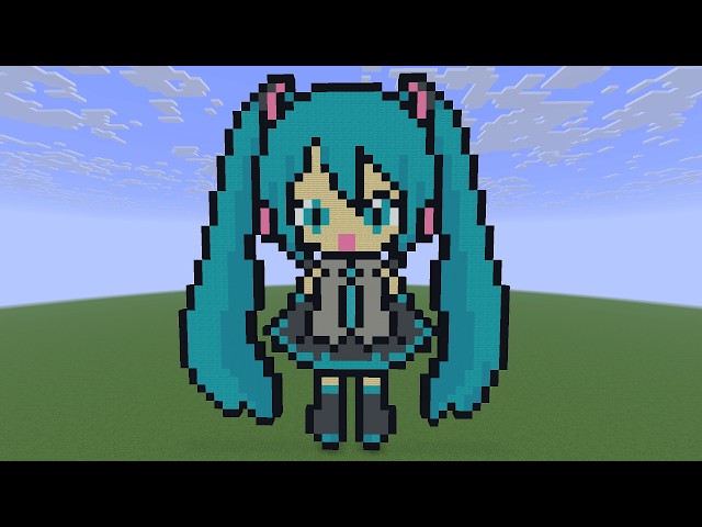 How to Make Hatsune Miku in Minecraft - Pixel Art Tutorial