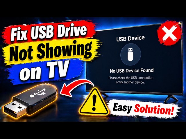 How to Fix USB Drive Not Showing on TV | Easy Solution for USB Drive Working on TV