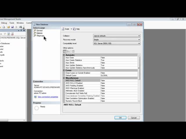 SQL Server Express 2008 R2 Tutorial 2 - Making A Database