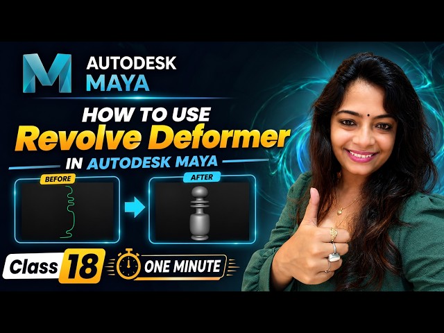How To Use Revolve Deformer In Autodesk Maya || Class - 18 || Maya Basic Tutorial || 2026