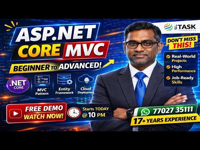 👉 ASP.NET Core MVC Full Course 🔥 Beginner to Advanced | Real-Time Project | .NET By Mr.Narendrababu