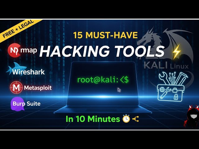 💀 15 MUST-HAVE Ethical Hacking Tools — Learn Them in 10 Minutes!