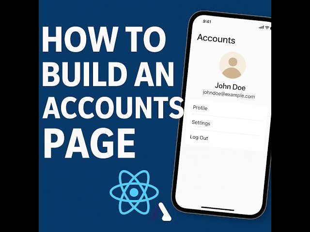 Create a Stunning Accounts Page for Your MVP in Minutes Using React(Expo)