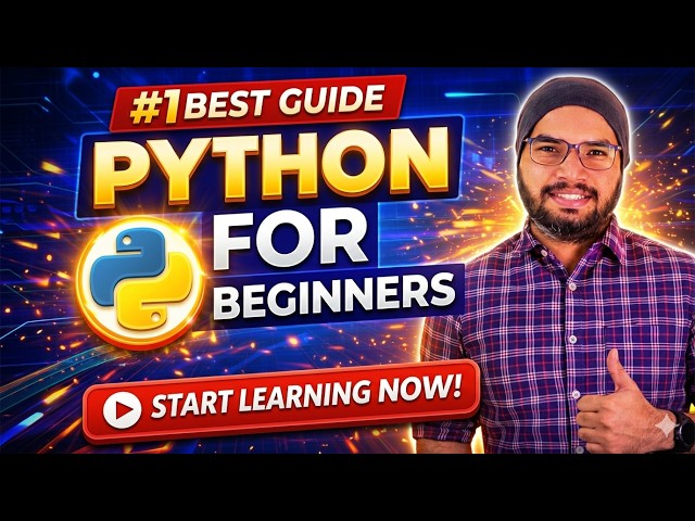 Python Full Course 2026 | Python Tutorial for Beginners | Learn Python from Scratch