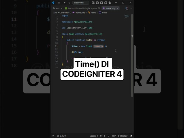 CodeIgniter 4: Memanipulasi Waktu Secara Dinamis dengan Class Time