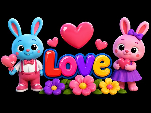 Calm Bunny LOVE 💕 – Baby Sensory Video – High Contrast for Babies