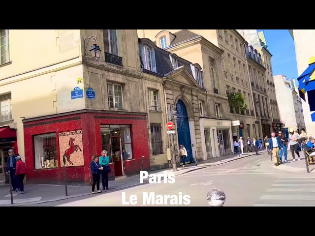 Paris city walks   Le Marais   Paris,France 4K