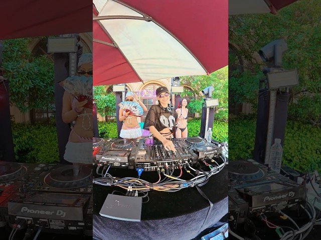 A Female DJ Sets the Entire Pool on Fire #dj #dance #poolparty #models #shanghai