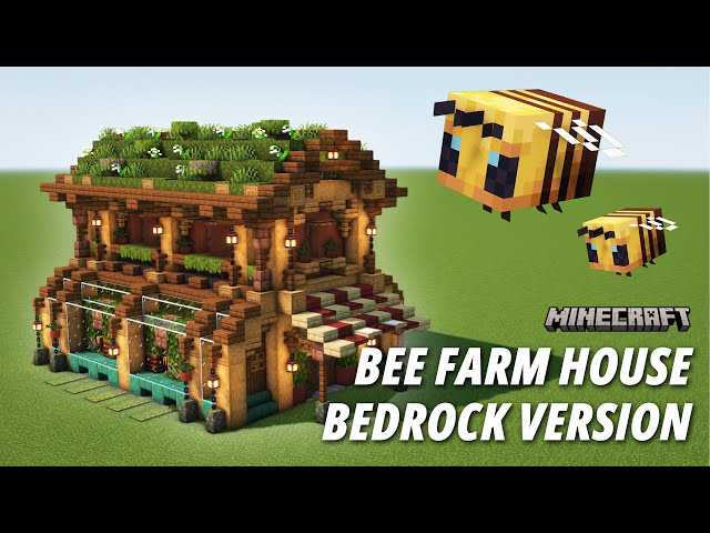 Bee Farm House Bedrock Version Tutorial [Aesthetic Farm] [Bedrock Edition]