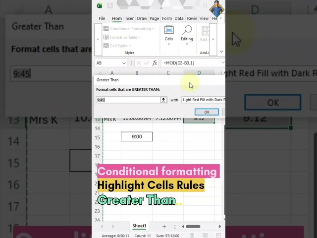 employee দের ডিউটি hours বের করুন সহজে | Excel Time Formula | Night Shift Time Calculation
