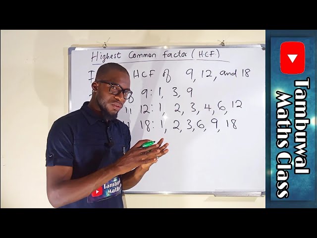 Highest Common Factor (HCF)