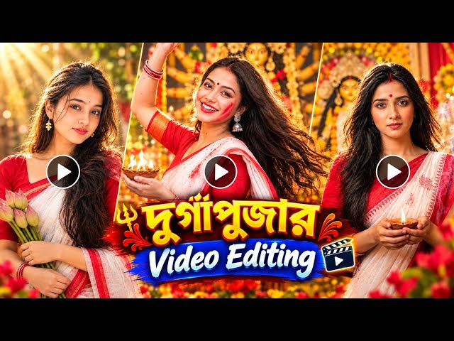 Durga Puja Viral AI Video Editing 2026 🪔 | দূর্গা পূজার ট্রেন্ডিং AI ভিডিও এডিটিং শিখুন