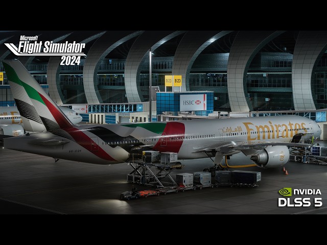 MSFS2024 | Emirates B777-300ER+DLSS 5 | Dubai ✈ Glasgow | RTX™ 5080