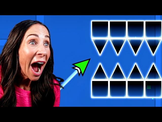 my MOM attempts GEOMETRY DASH 💀