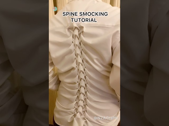 DIY Spine Smocking Shirt(882) ASMR Tutorial #diy #asmr #viral #shorts #usashorts