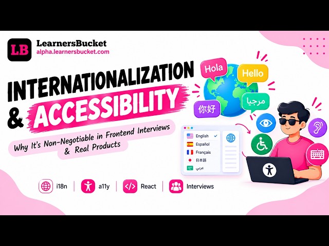Internationalization and Accessibility in Frontend #reactjs #frontendsystemdesign