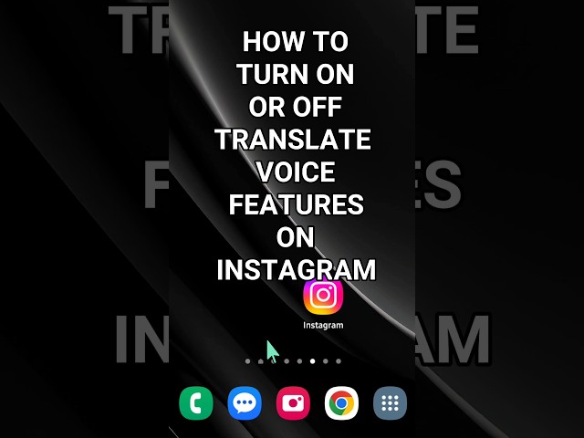 How To Turn On or Off Translate Voice Features on Instagram #instagramtutorial #howto #tutorial