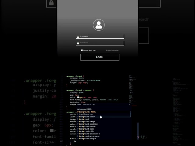 Create a black and white login form 🖤🤍 #ui #coding #uidesignlearning #cleanui #uiinterface #viral