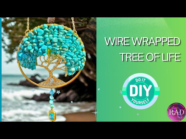 DIY Wire Tree of Life with Turquoise Beads