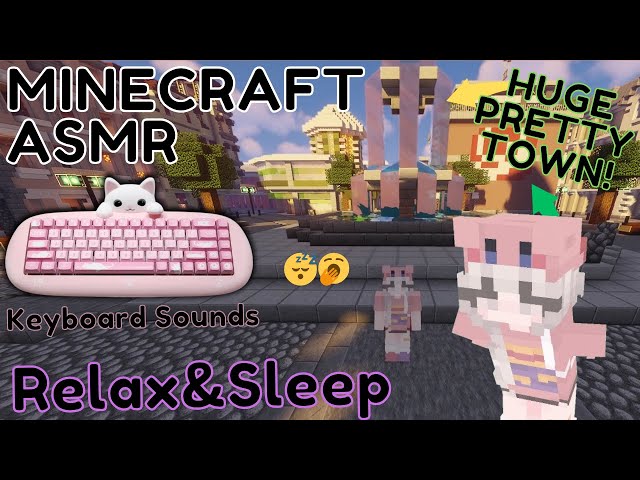 Minecraft ASMR 😴🥱 Exploring HUGE GERMAN TOWN 😴🥱 Game & Keyboard Sounds #asmr #minecraft #keyboard