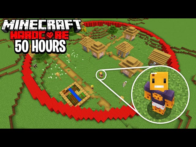 I Survived 50 HOURS in a CIRCLE in Minecraft Hardcore