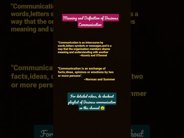 Meaning and Definition of Business communication #businesscommunication #bcom1styear #semester1