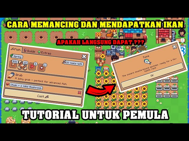 CARA MEMANCING DAN MENDAPATKAN IKAN DI GAME ANDROID/PC SUNFLOWER LAND #6