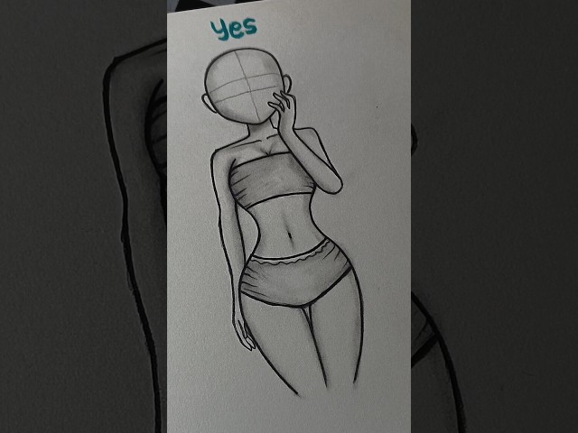 How to draw Female body pose tutorial #drawing #stickman #art #tutorial #howtodraw
