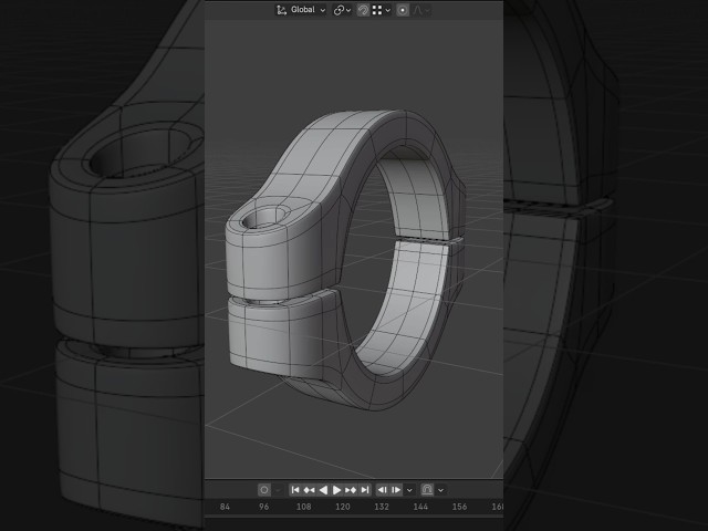 how to model a pipe clamp in blender #blender #3dmodeling #tutorial #shorts